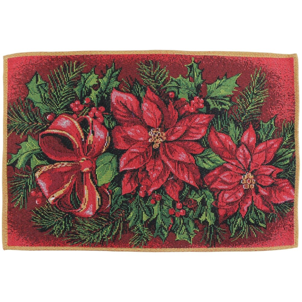 Violet Linen Seasonal Xmas Christmas Holiday Tapestry Pattern  13\