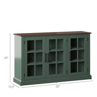 Twin Star Home Kale Sideboard with Glass Doors OT90494-TPF01