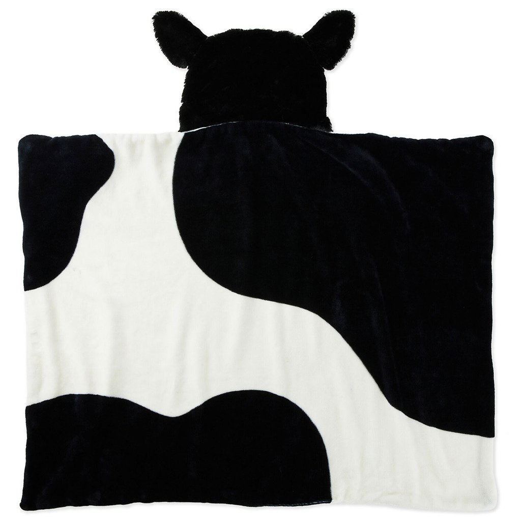 Hallmark  Baby Cow Hooded Blanket With Pockets