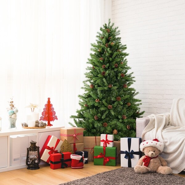 Costway 6 FT PreLit Christmas Tree 3Minute Quick Shape with Quick