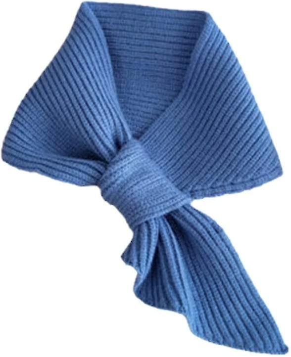 Women's Winter Scarf - Winter Women Solid Female Short Cross Cashmere Knitting Scarf Winter Women Solid Color Elastic Soft False Collar Neck Guard Fas