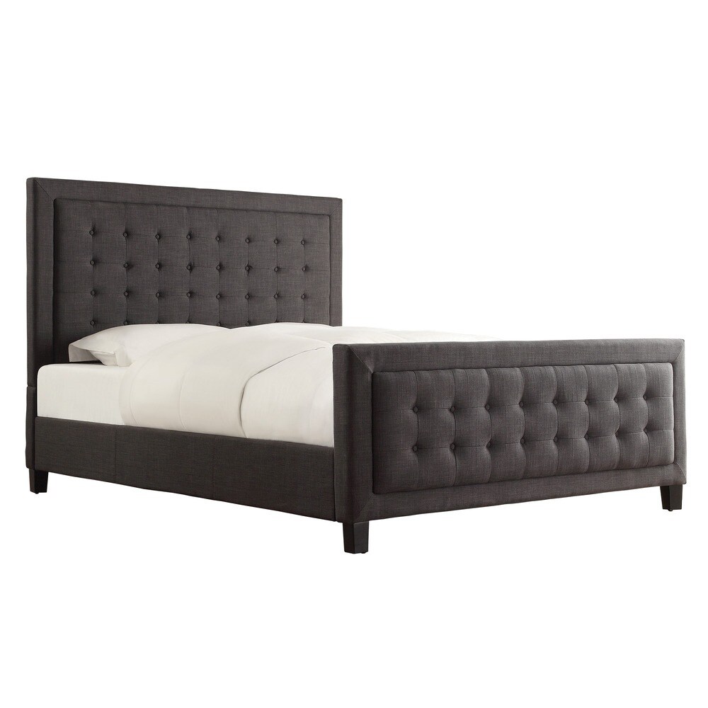 Bellevista Square Button tufted Upholstered Bed by iNSPIRE Q Bold