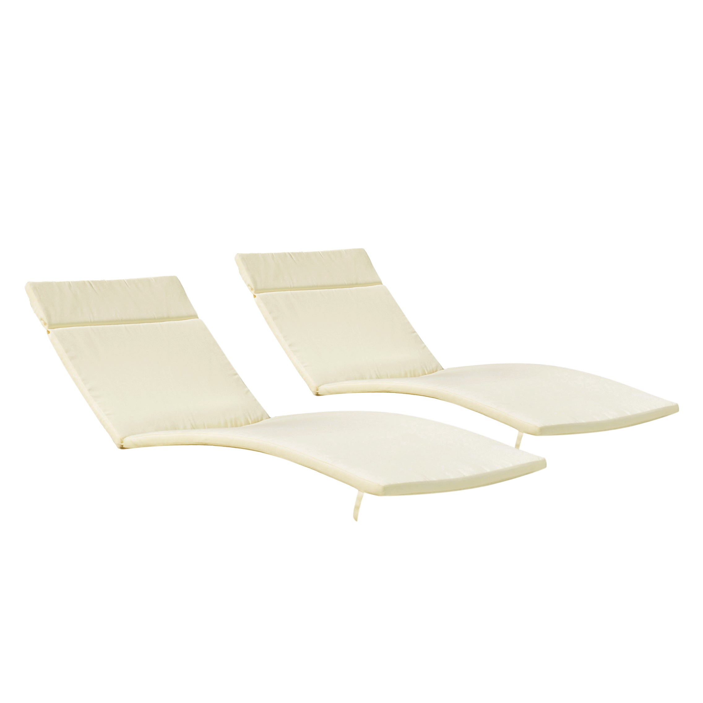 Albany Outdoor Water-Resistant Fabric Chaise Lounge Cushions (Set of 2)