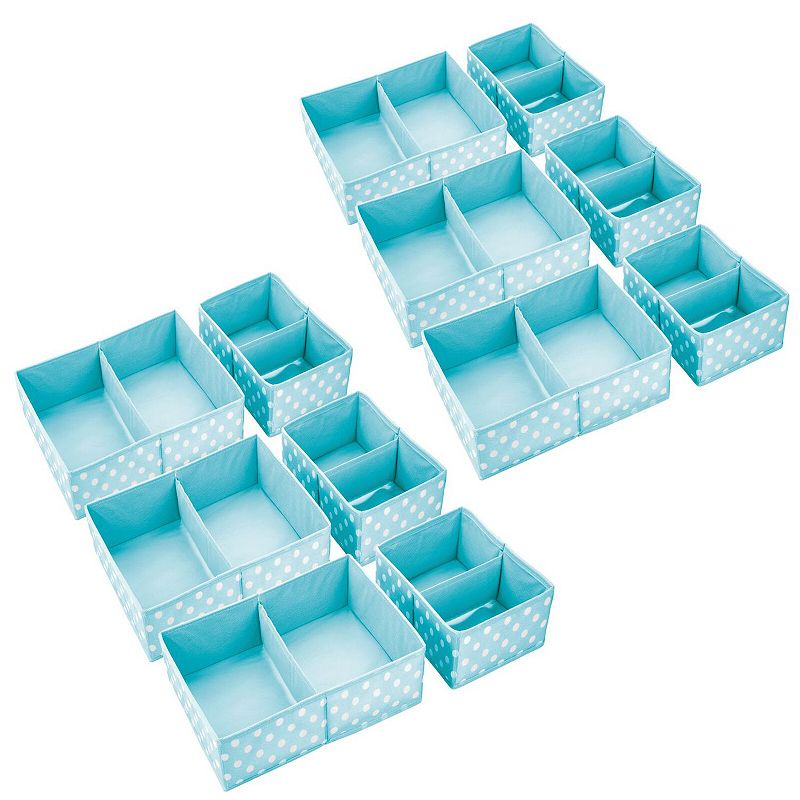 mDesign Fabric Nursery/Playroom Drawer Divider Organizer Bins， 6 Pack