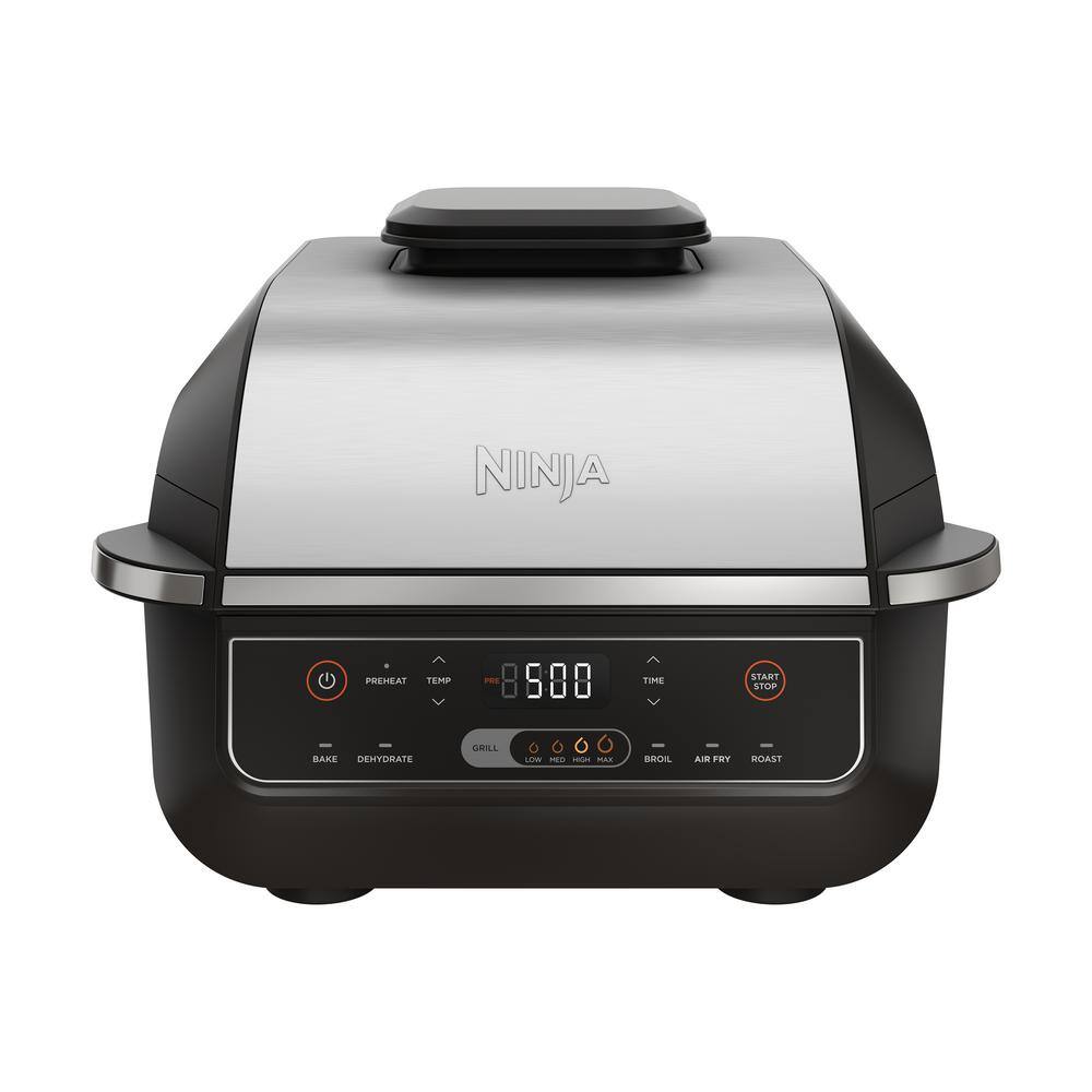 Ninja Foodi 6-in-1 Indoor Grill  4 qt. Black Air Fryer with Roast Bake Broil Dehydrate 2nd Generation EG201