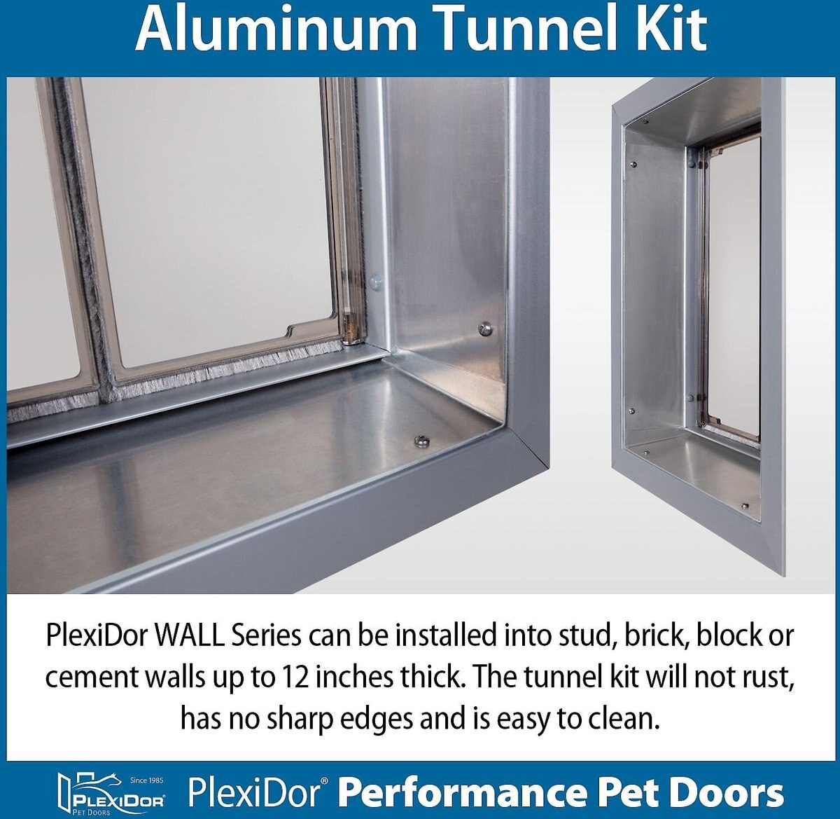 PlexiDor Performance Pet Doors Dog Door Wall Installation， Medium