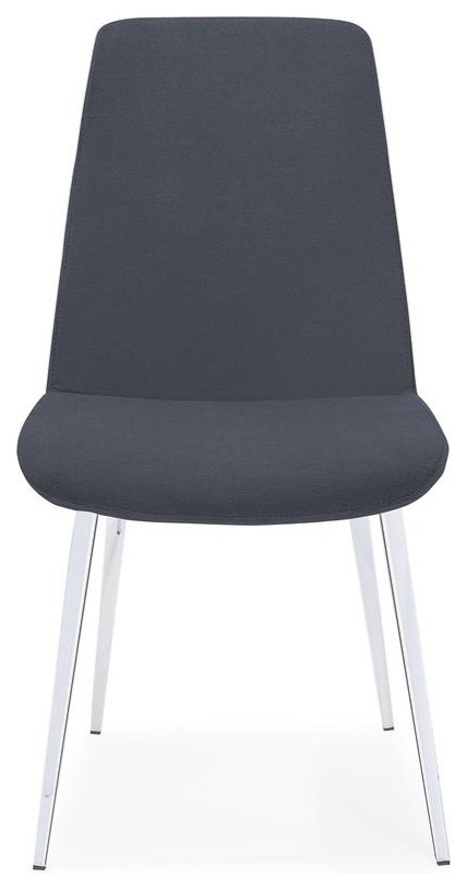 Athena Dining Chair Fabric CHARCOAL GREY   Midcentury   Dining Chairs   by GwG Outlet  Houzz