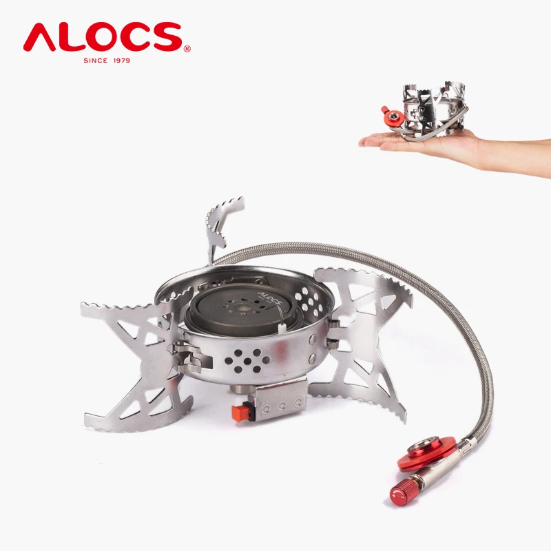 Alocs Competitive Price Outdoor Portable Camping Accessories Stove Foldable Single Burner Mini Butane Gas Cooker Stove