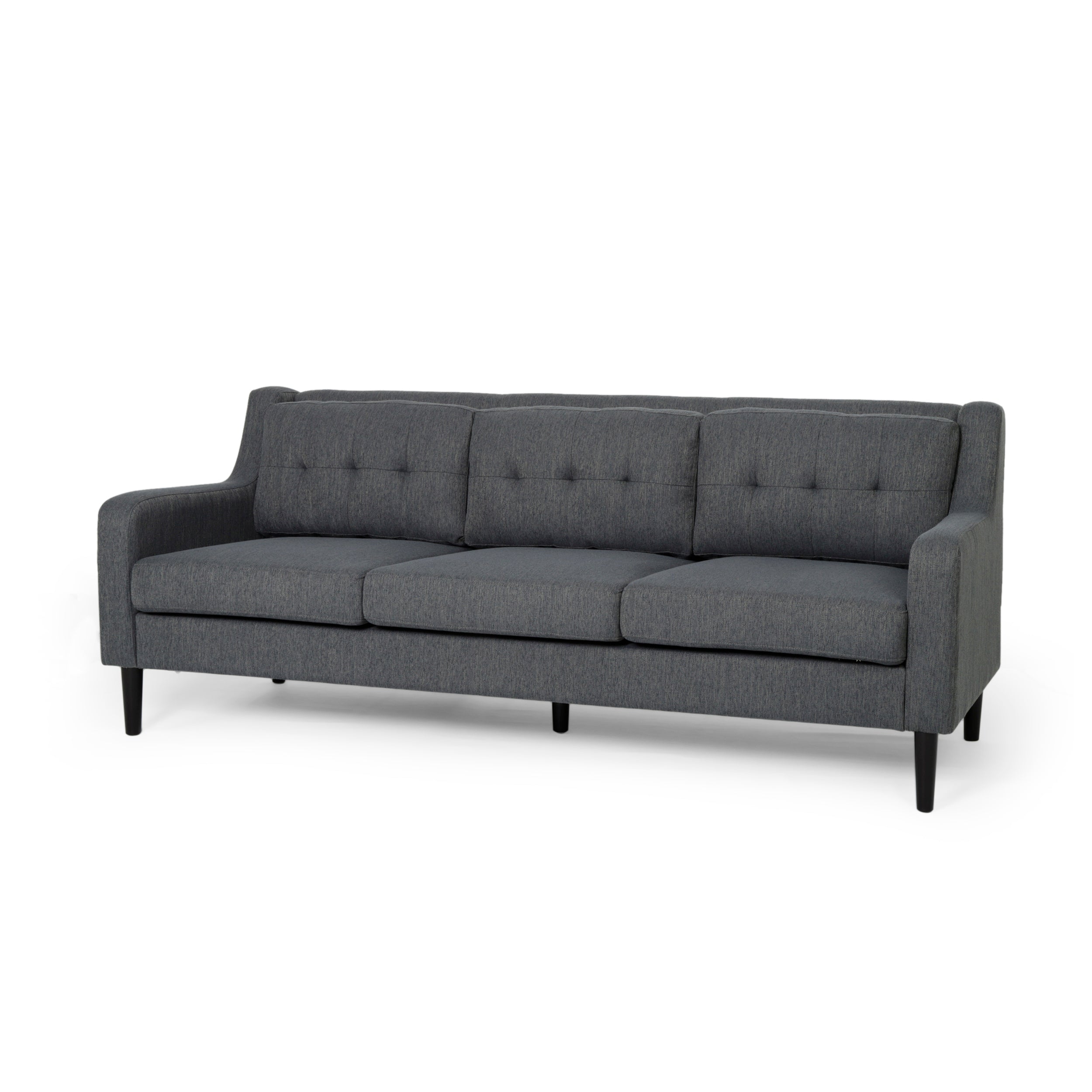 Daelynn Tufted Fabric 3 Seater Sofa