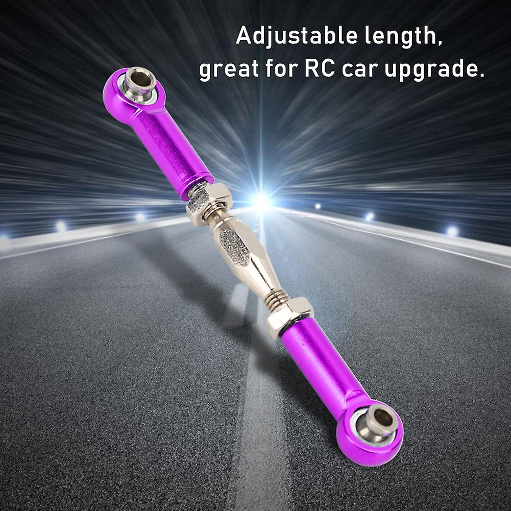 6pcs Aluminum Alloy Adjustable Push Rodsturnbuckle Rod Linkage Accessories For Rc Car Modelspurple