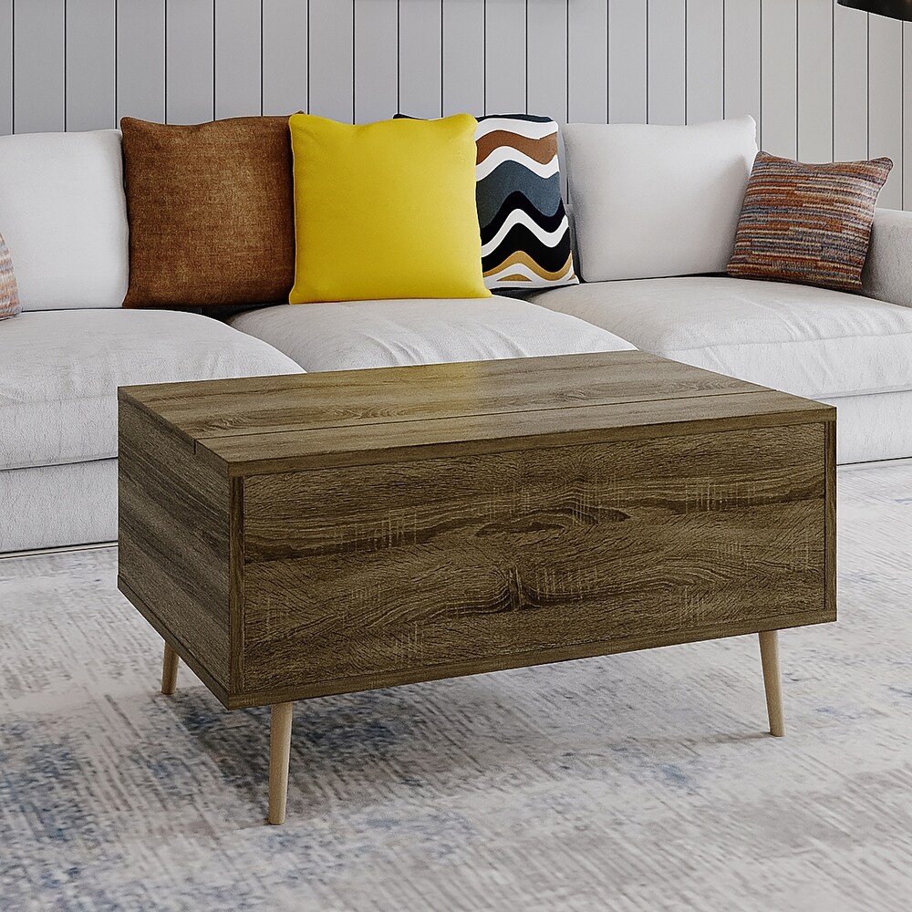 Cooper Rustic Mid Century Modern Lift top Coffee Table