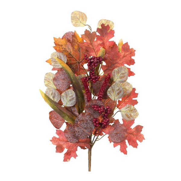 Mixed Fall Foliage Leaf Stem (Set of 2)