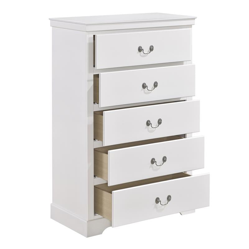 Lexicon Seabright 31-inch 5 Drawers Traditional Wood Chest in White