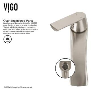 VIGO Glass Round Vessel Bathroom Sink in Titanium Gray with Linus Faucet and Pop-Up Drain in Brushed Nickel VGT559