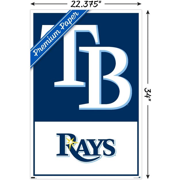 Trends International Mlb Tampa Bay Rays Logo 22 Unframed Wall Poster Prints