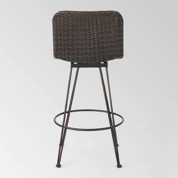 Torrey 2pk Wicker Barstools Multibrown Christopher Knight Home