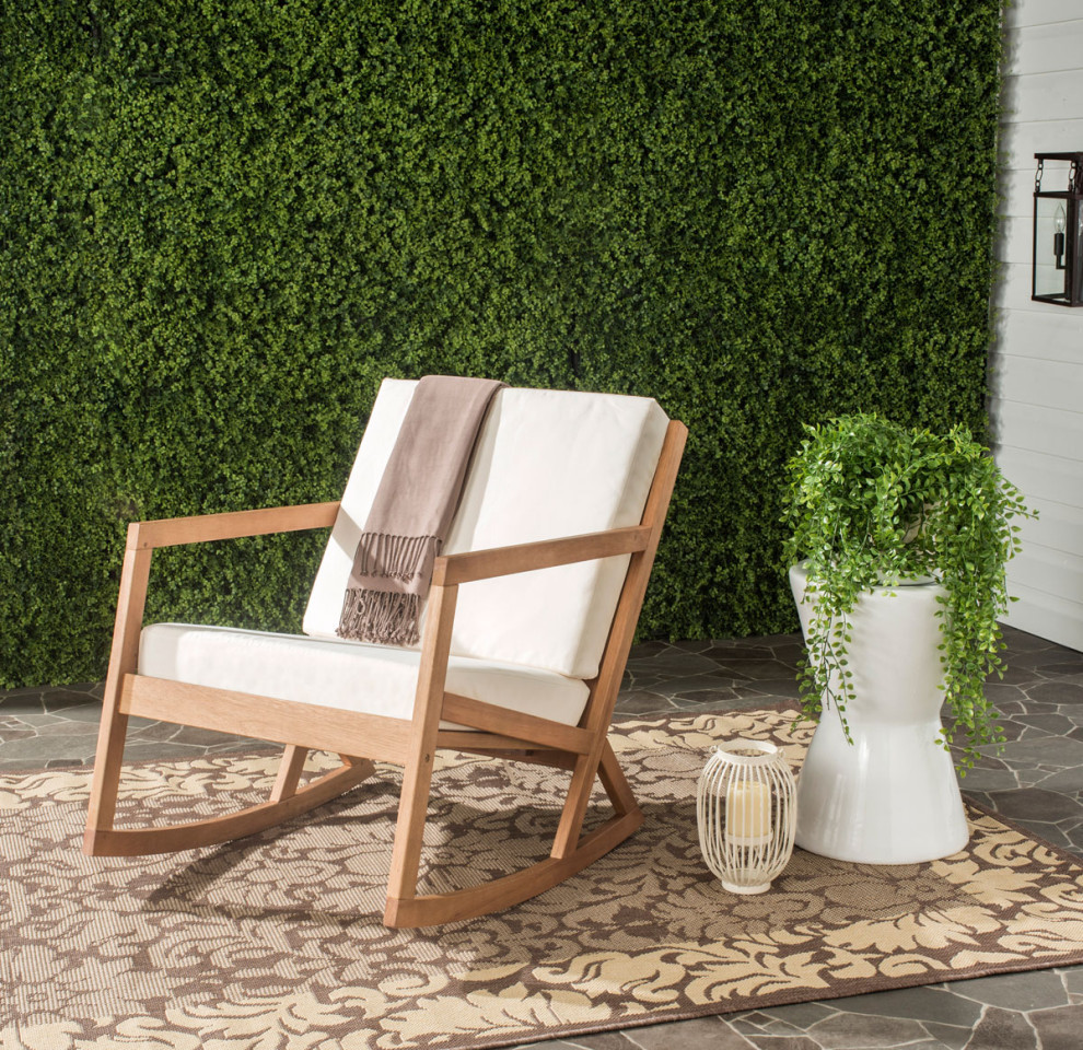 Curie Rocking Chair Natural/ Beige   Transitional   Rocking Chairs   by AED Luxury Home Decor  Houzz