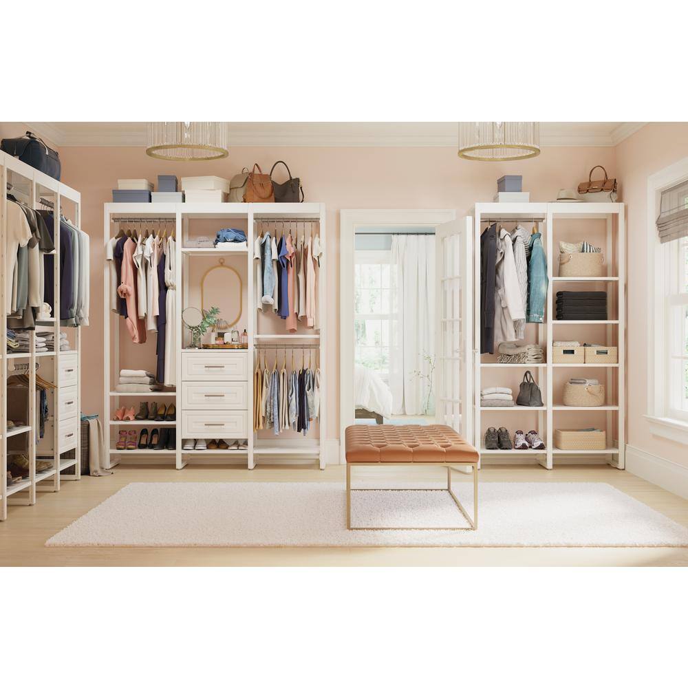 CLOSETS By LIBERTY 46.5 in. W White Adjustable Tower Wood Closet System with 10 Shelves HS6600-RW-04