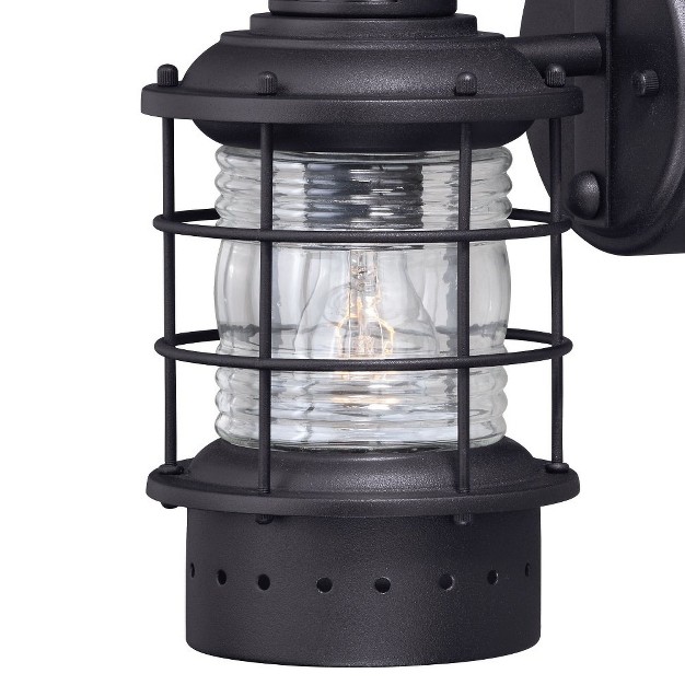 Vaxcel Hyannis 1 Light Wall Light Textured Black