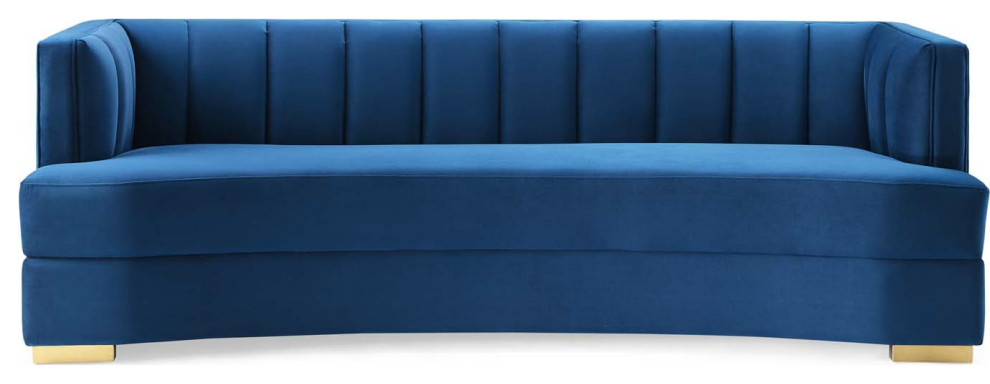 Ingmar Channel Curved Sofa   Contemporary   Sofas   by HedgeApple  Houzz