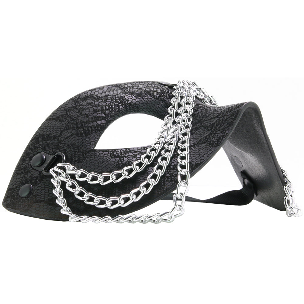 Sincerely Chained Lace Mask in Black