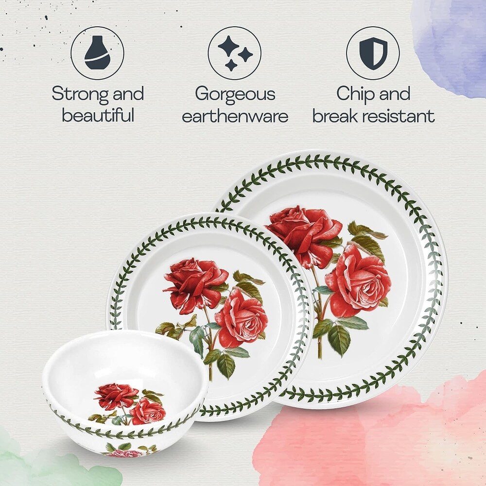 Portmeirion Botanic Roses Collection 3 Piece Dinnerware Set