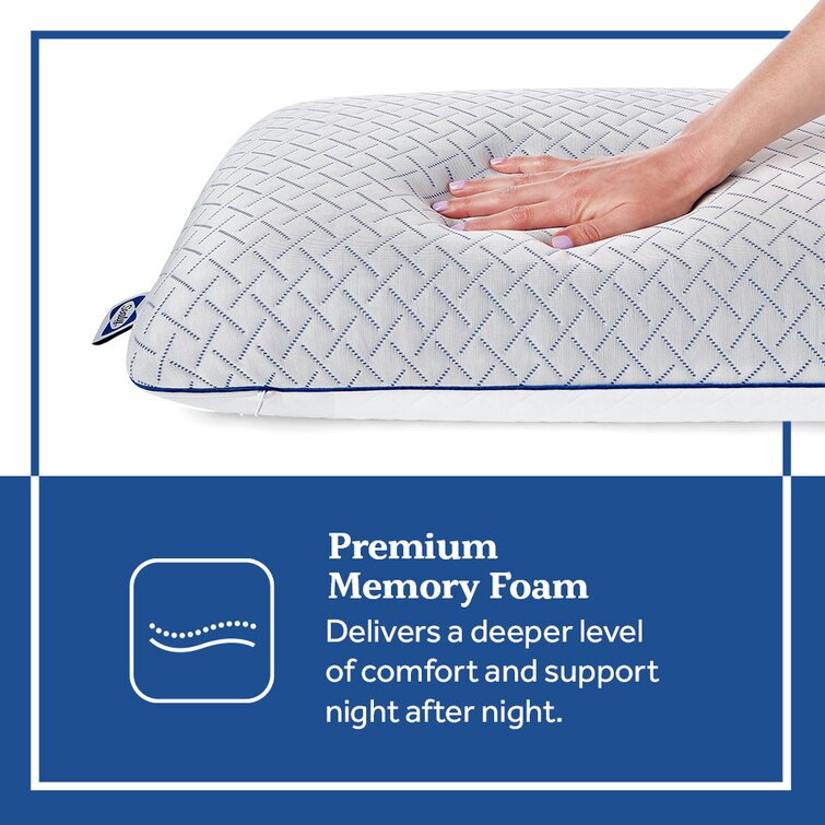 Sealy Essentials Cool Touch Memory Foam Pillows, 2 Pack