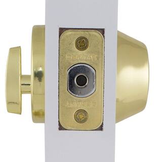 Defiant Single Cylinder Polished Brass Deadbolt DL71