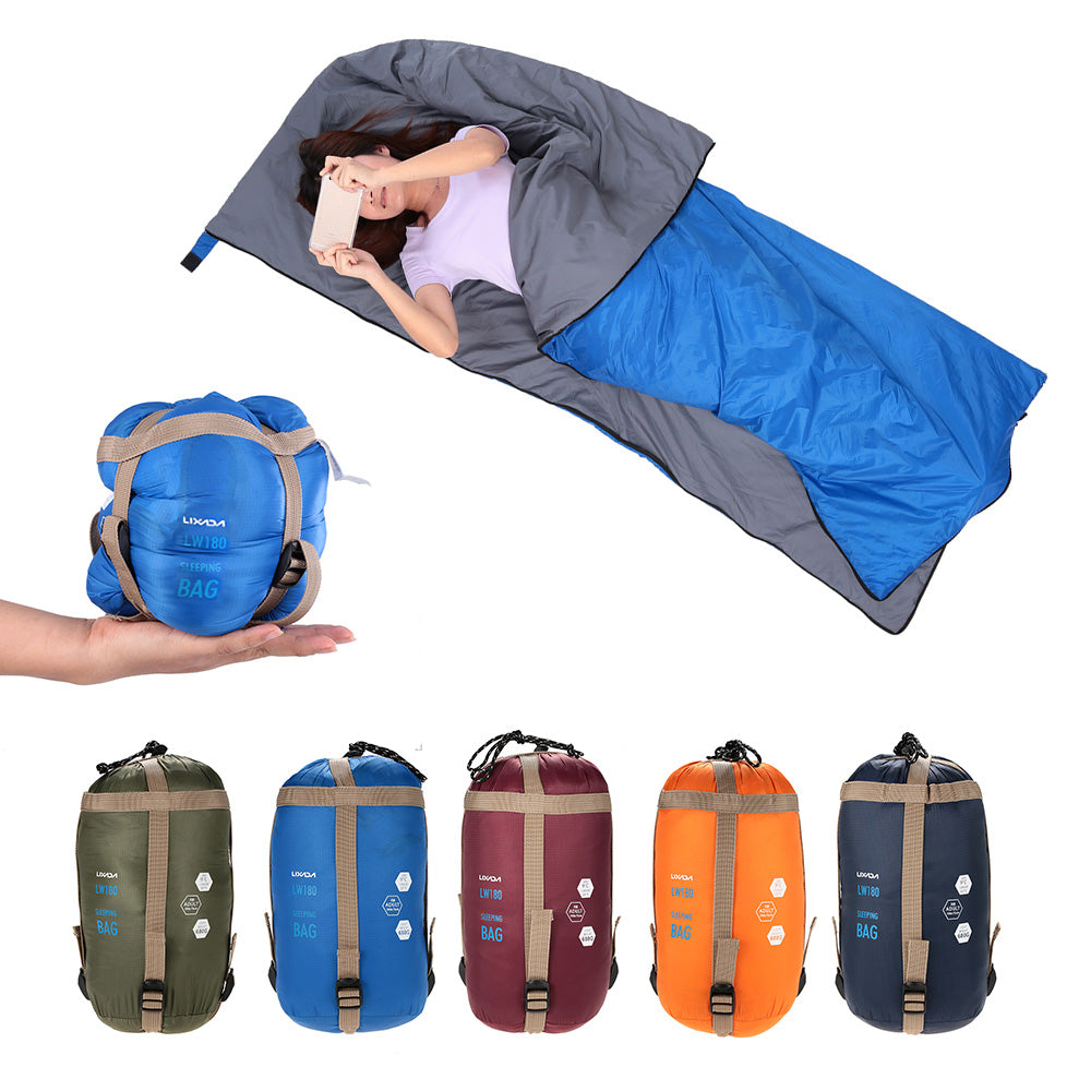 Lixada 190 * 75cm Outdoor Envelope Sleeping Bag Camping Travel Hiking Multifunction Ultra-light 680g