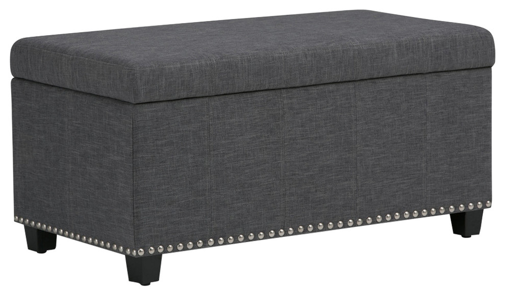 Amelia 34 quotTraditional Storage Ottoman   Transitional   Footstools And Ottomans   by Simpli Home Ltd.  Houzz