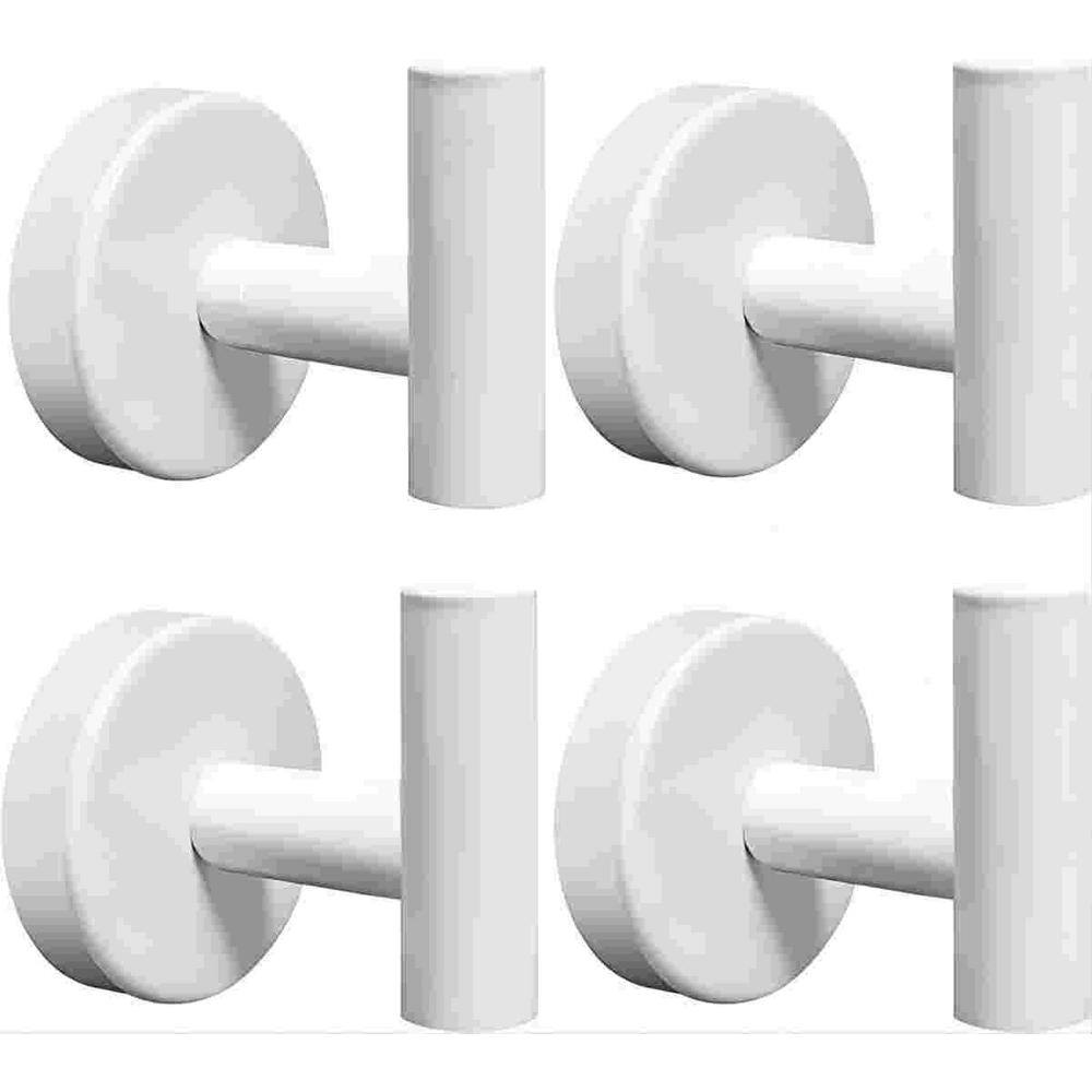 Dyiom 4-Pack Bathroom Wall Hook Holder SUS304 Stainless Steel Coat Robe Clothes Hook J-Hook RobeTowel Hook in White B0967W4C8B