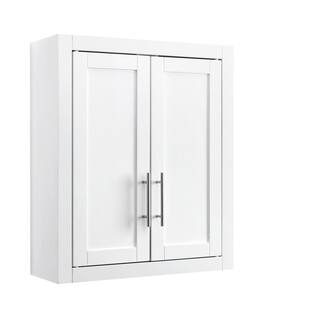 CROSLEY FURNITURE Savannah 22 in. x 26 in. x 8 in. Surface-Mount Medicine Cabinet in White CF7027-WH