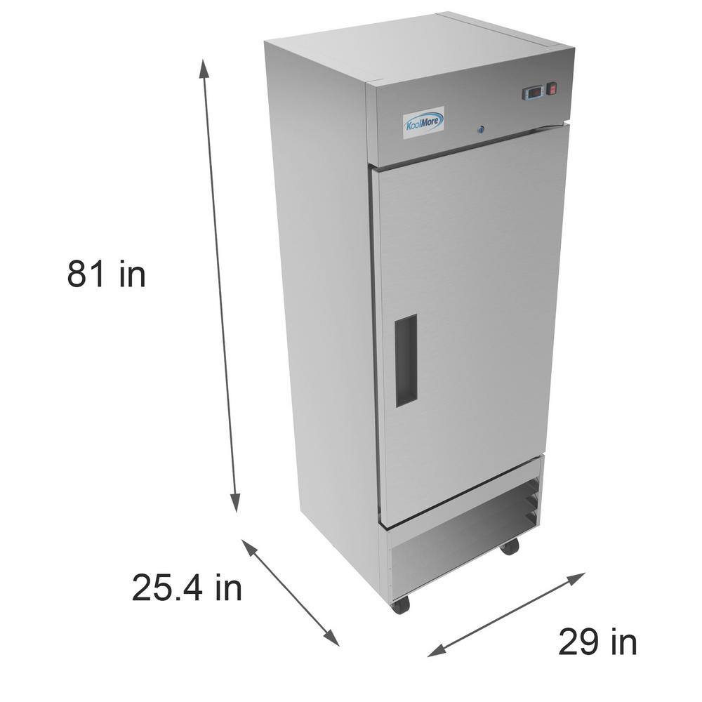 Koolmore 29 in. 15.5 cu. ft. 1-Door Reach-In Freezerless Refrigerator in Stainless Steel RIR-1D-SS-19C