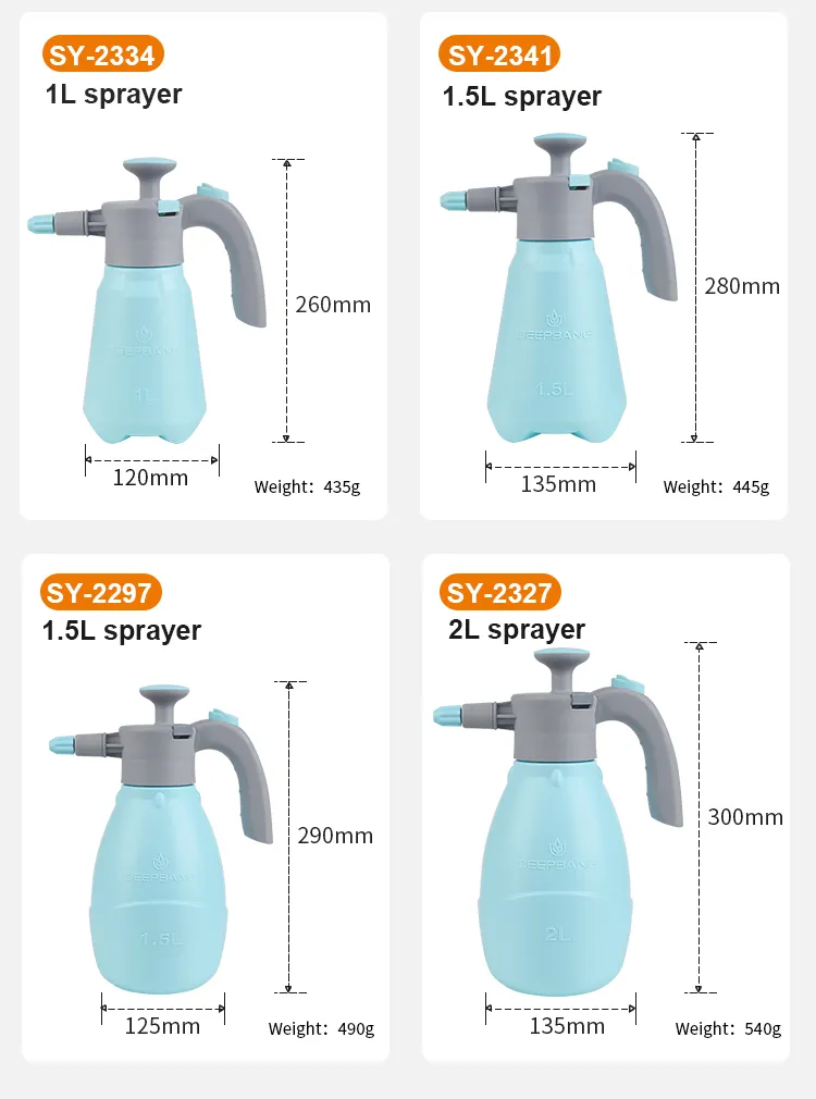 Garden Supplies Portable Watering Irrigation 1Liter Cordless Agricultural Pressure 2 Liters Pump Garden Sprayer