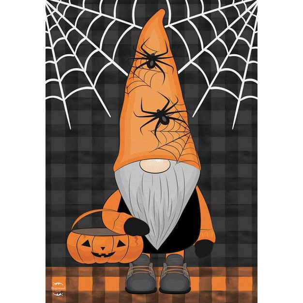 Briarwood Lane Trick Or Treat Gnome Halloween Burlap Garden Flag