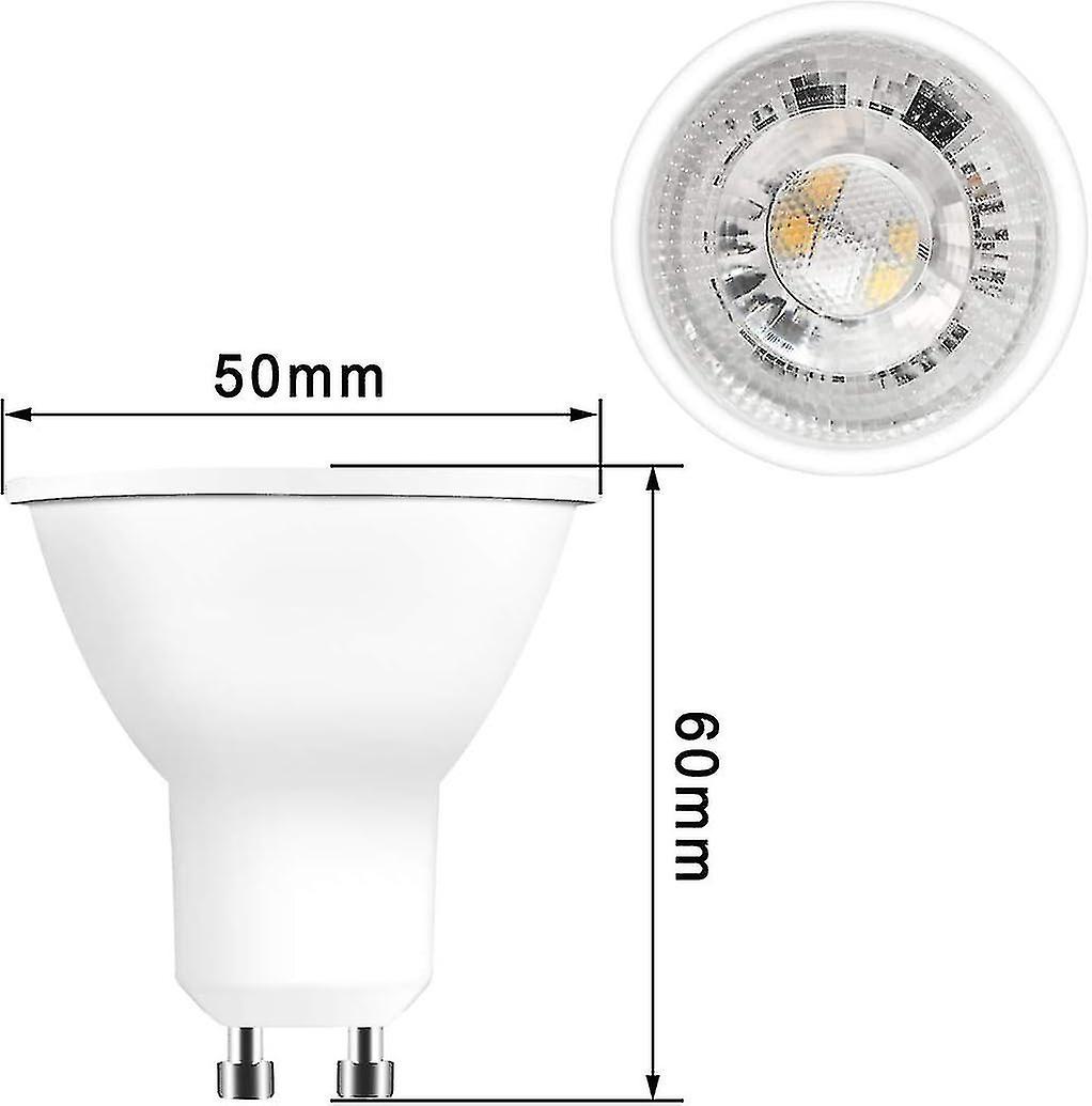 Gu10 Led Dimmable Warm White 2700k， 5w Equivalent 50w (set Of 5) [energy Class E]