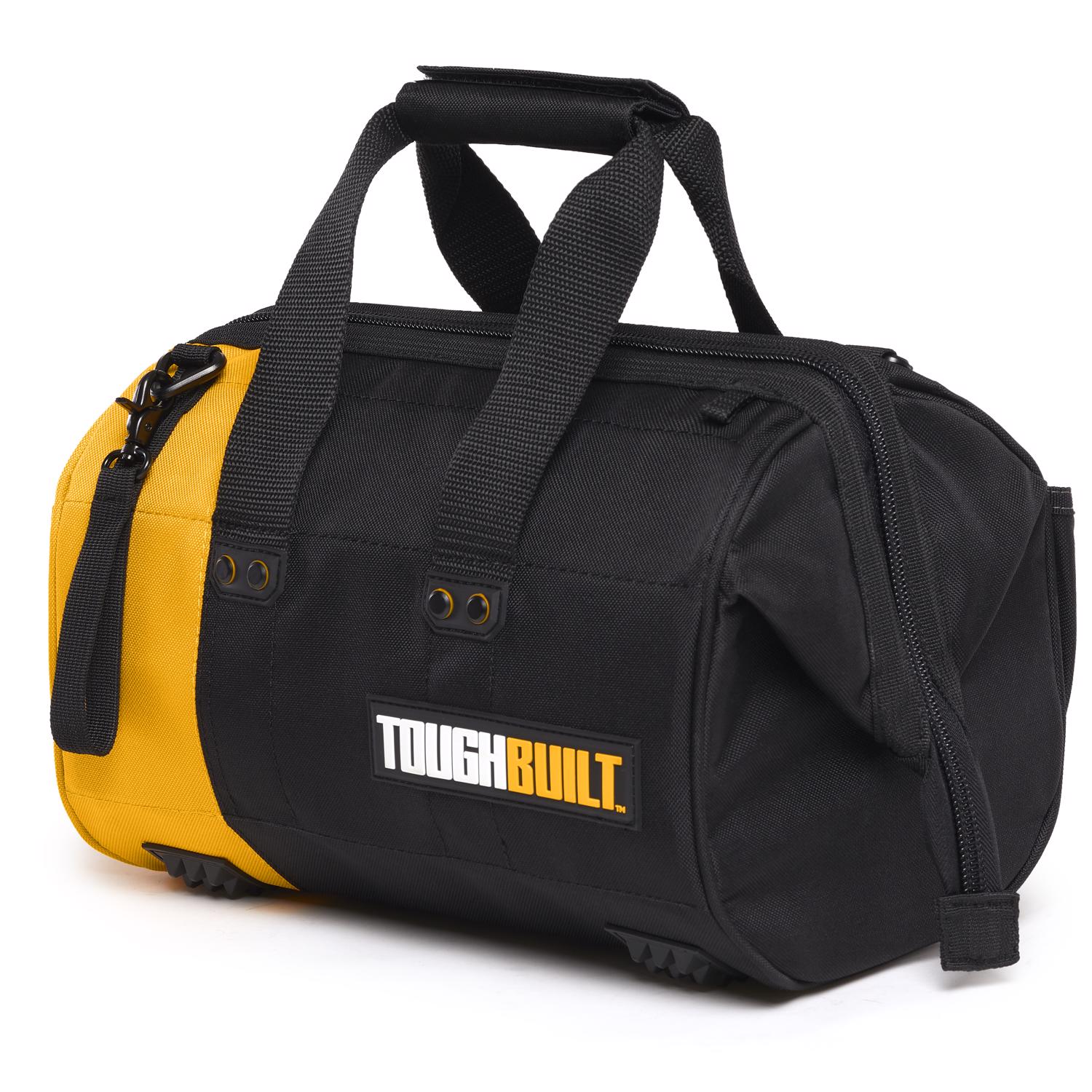 ToughBuilt 12 in. W X 8.75 in. H Polyester Massive Mouth Tool Bag 32 pocket Black/Gray/Orange 1 pc