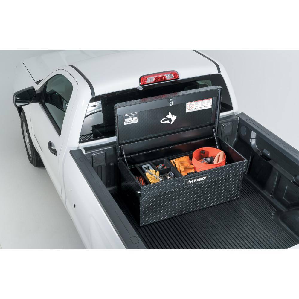 Husky 40.8 in. Matte Black Aluminum Full Size Chest Truck Tool Box 102400-53-01