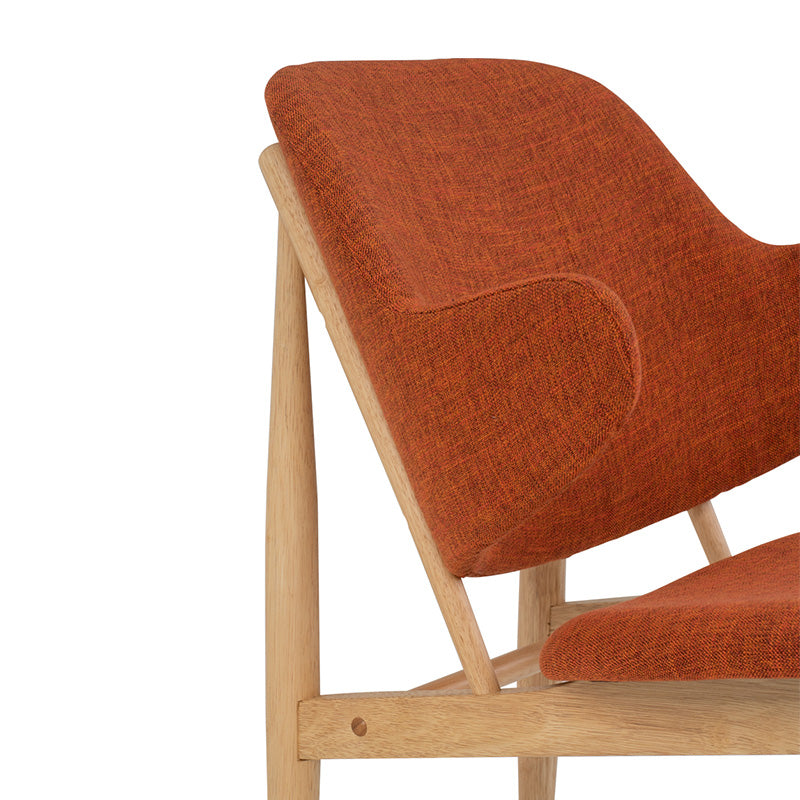 VERONIC Lounge Chair in Russet Fabric