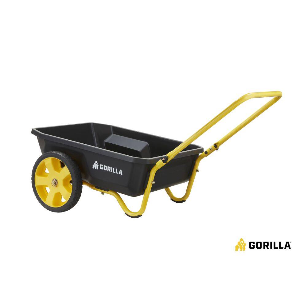 GORILLA CARTS 4 cu. ft. Plastic Garden Cart GCR-4W