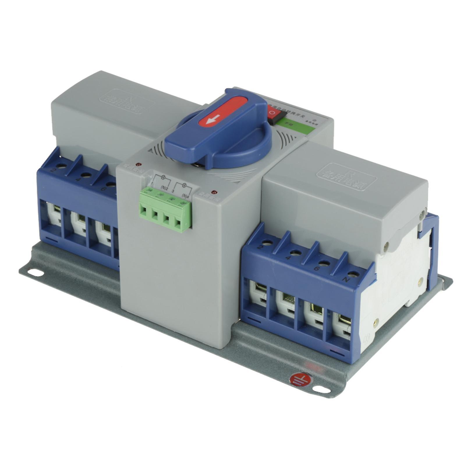 1pc 400V 63A 4P Mini Dual Power Automatic Transfer Switch Circuit Breaker