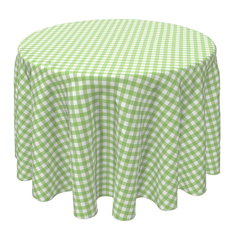 Round Tablecloth， 100% Cotton， 60 Round， Plaid 23