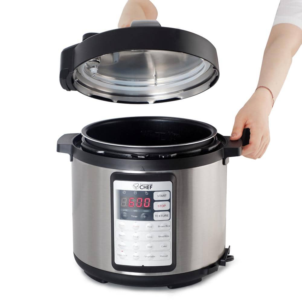 Commercial CHEF 6.3 qt. Stainless Steel 13-in-1 Electric Pressure Cooker CHP63MS