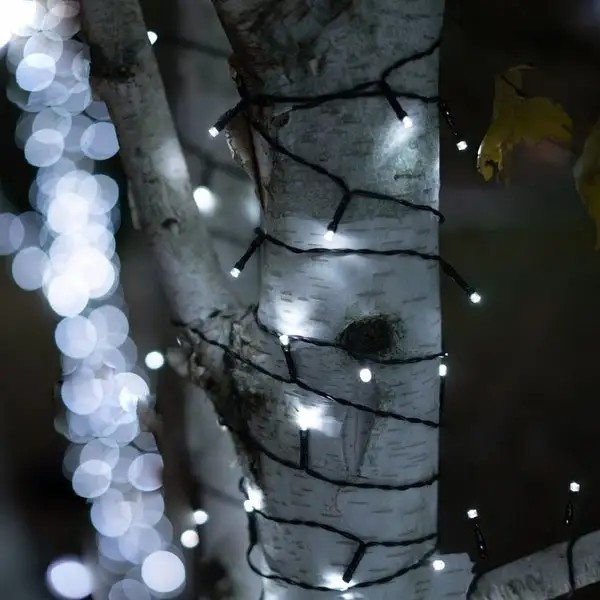 Solar Powered 125 LED String Light - Cool White