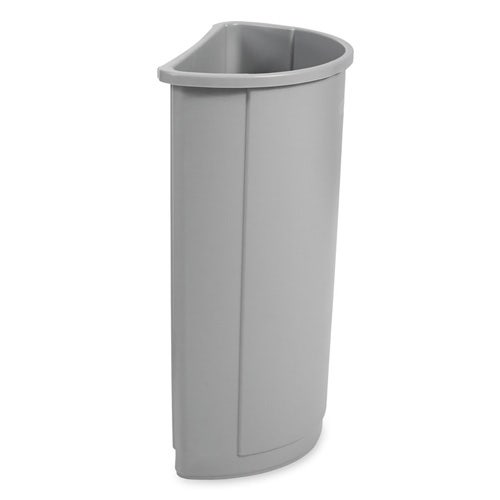 Rubbermaid FG352000GRAY Untouchable 21-Gallon Half Round Trash Can， Gray