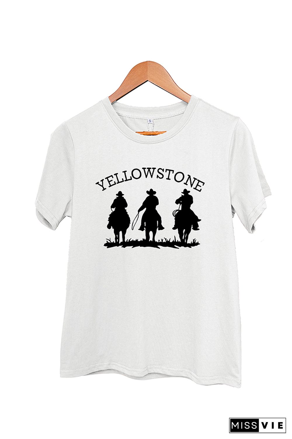 Yellowstone Cowboy Printed Short Sleeve Graphic Tee Wholesale