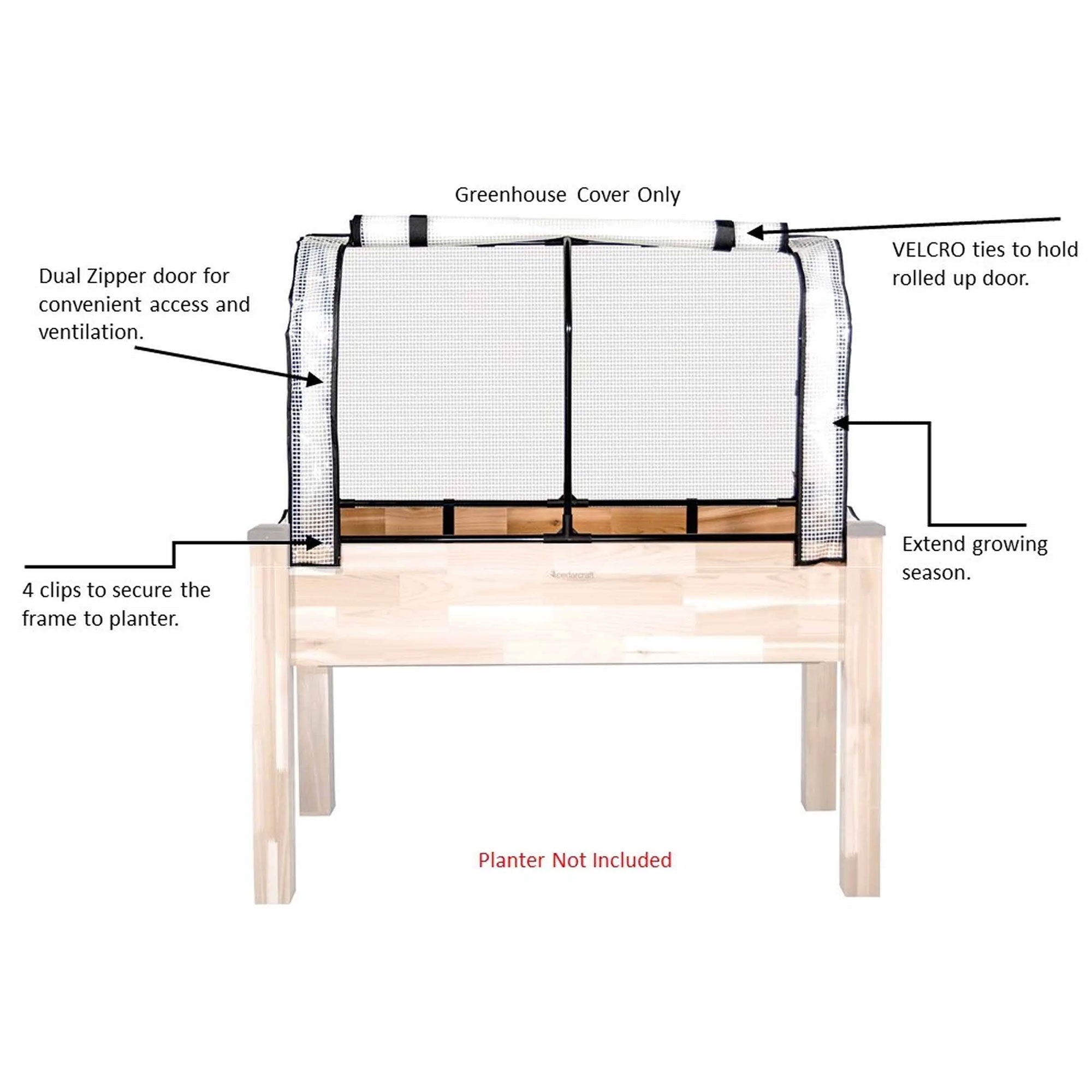 CedarCraft Elevated Cedar Backyard Vegetable Herb Planter with Cover