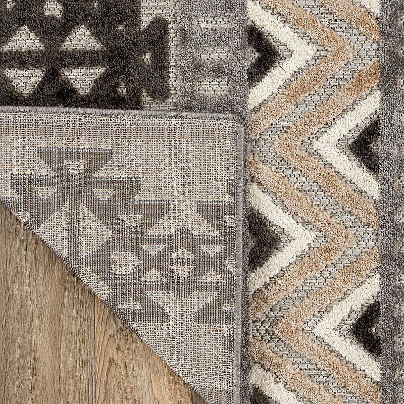 World Rug Gallery Contemporary Geometric Bohemian Indoor Outdoor Rug