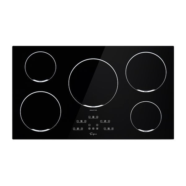 Built-In 36-in 5 Elements Black Induction Cooktop - Hot surface indicator