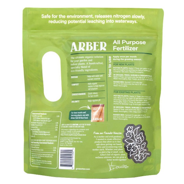 Arber Organic All purpose Fertilizer With Moisture Control 3lb